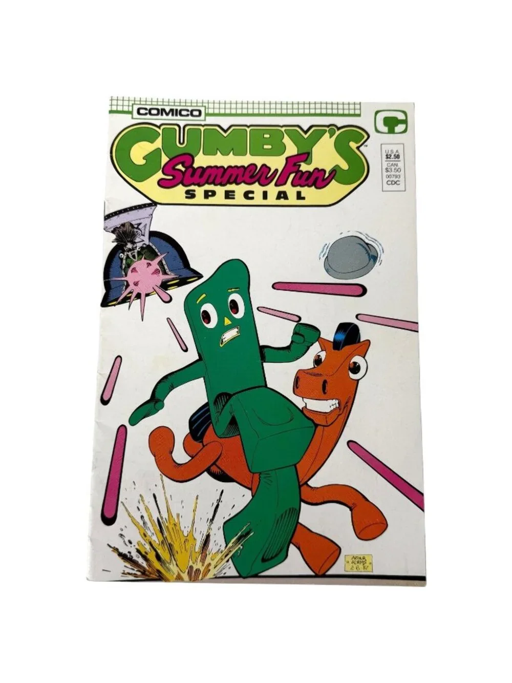 Gumbys Summer Fun Special #1 Comico Comic Book 1987 Issue Arthur Adams‎ Cover